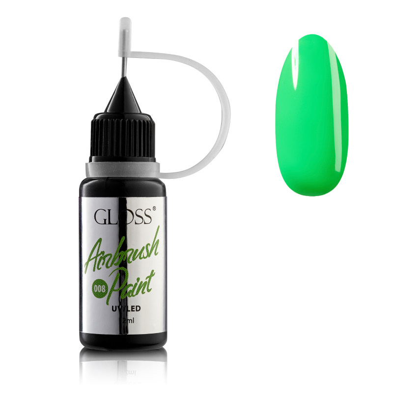 GLOSS Airbrush Paint 008 (bright green), 12 ml